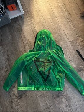 Rain Jacket 1 The Men C Transparent Green Hooded Cool Jacket